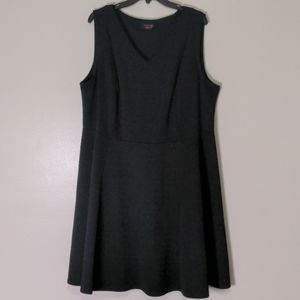 Plus size black skater dress